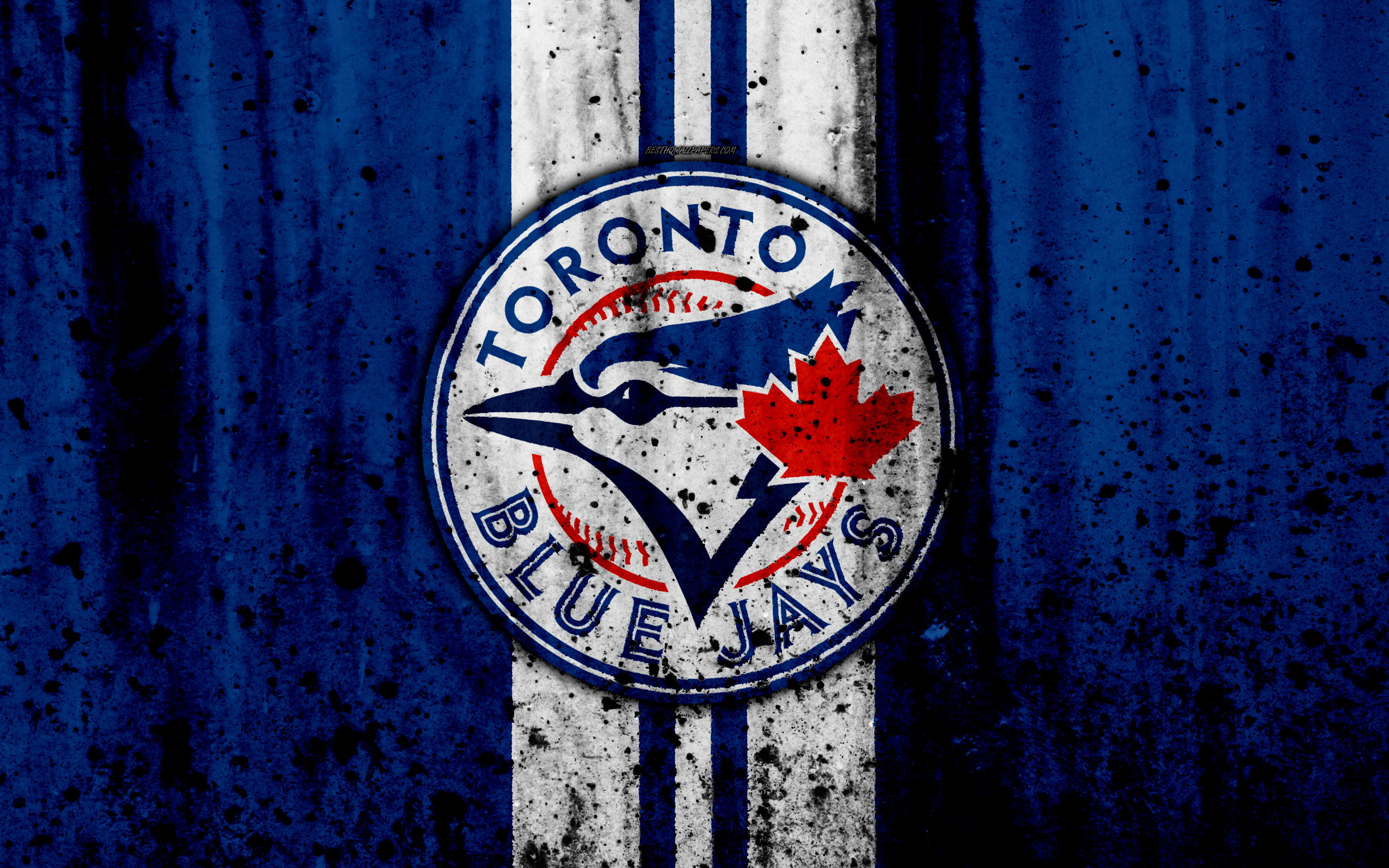 4k, Toronto Blue Jays, Grunge, Baseball Club, Mlb