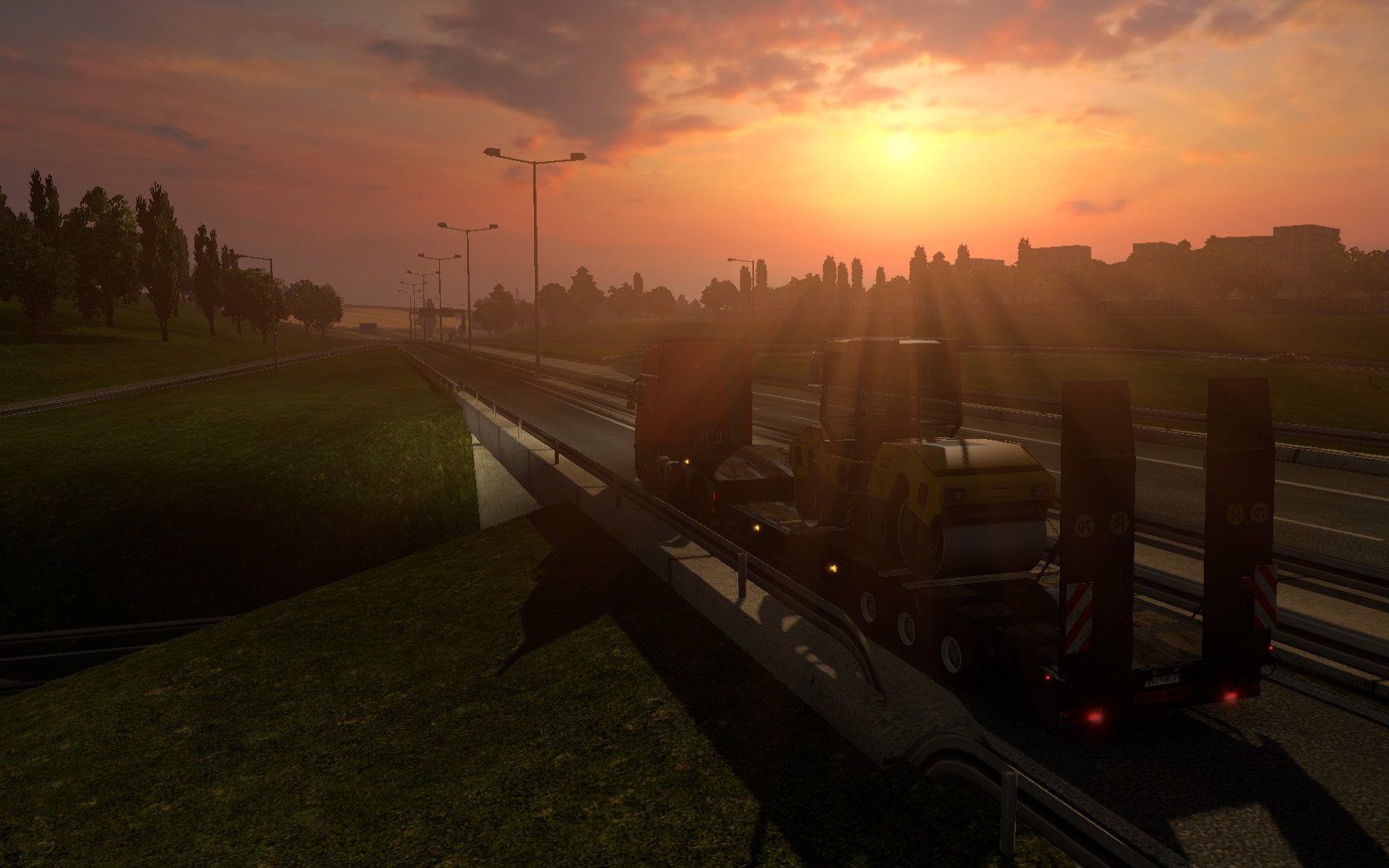 Euro Truck Simulator Sunset - HD Wallpaper 