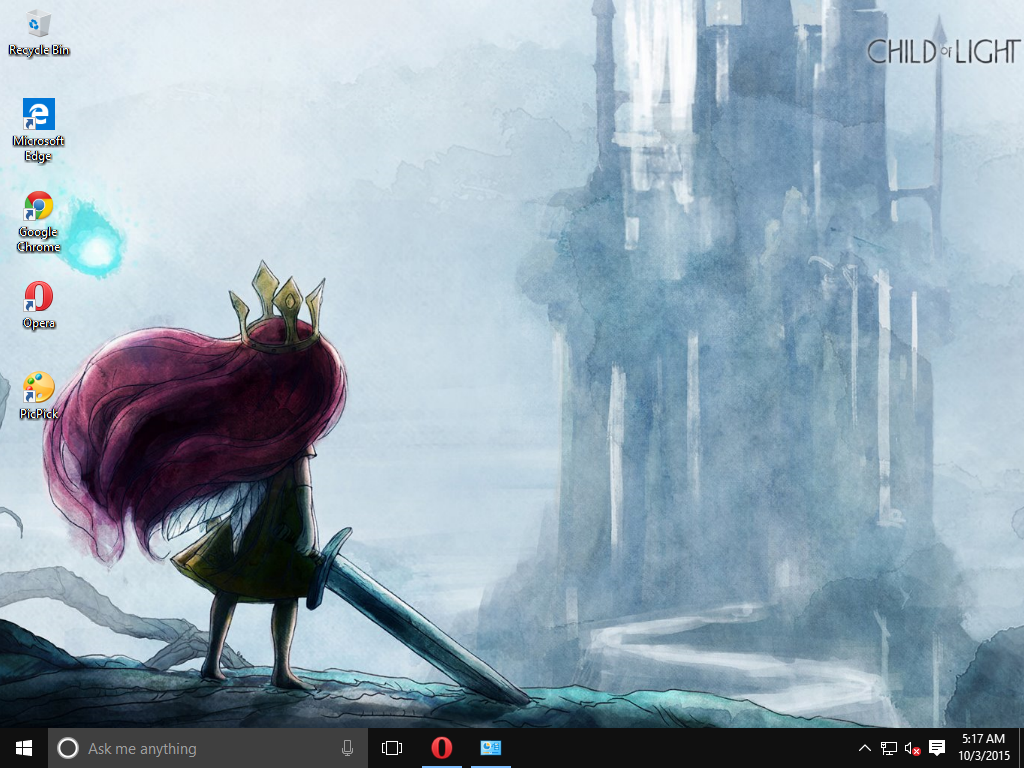 Best Windows 10 Themes - Child Of Light Hand Drawn - HD Wallpaper 