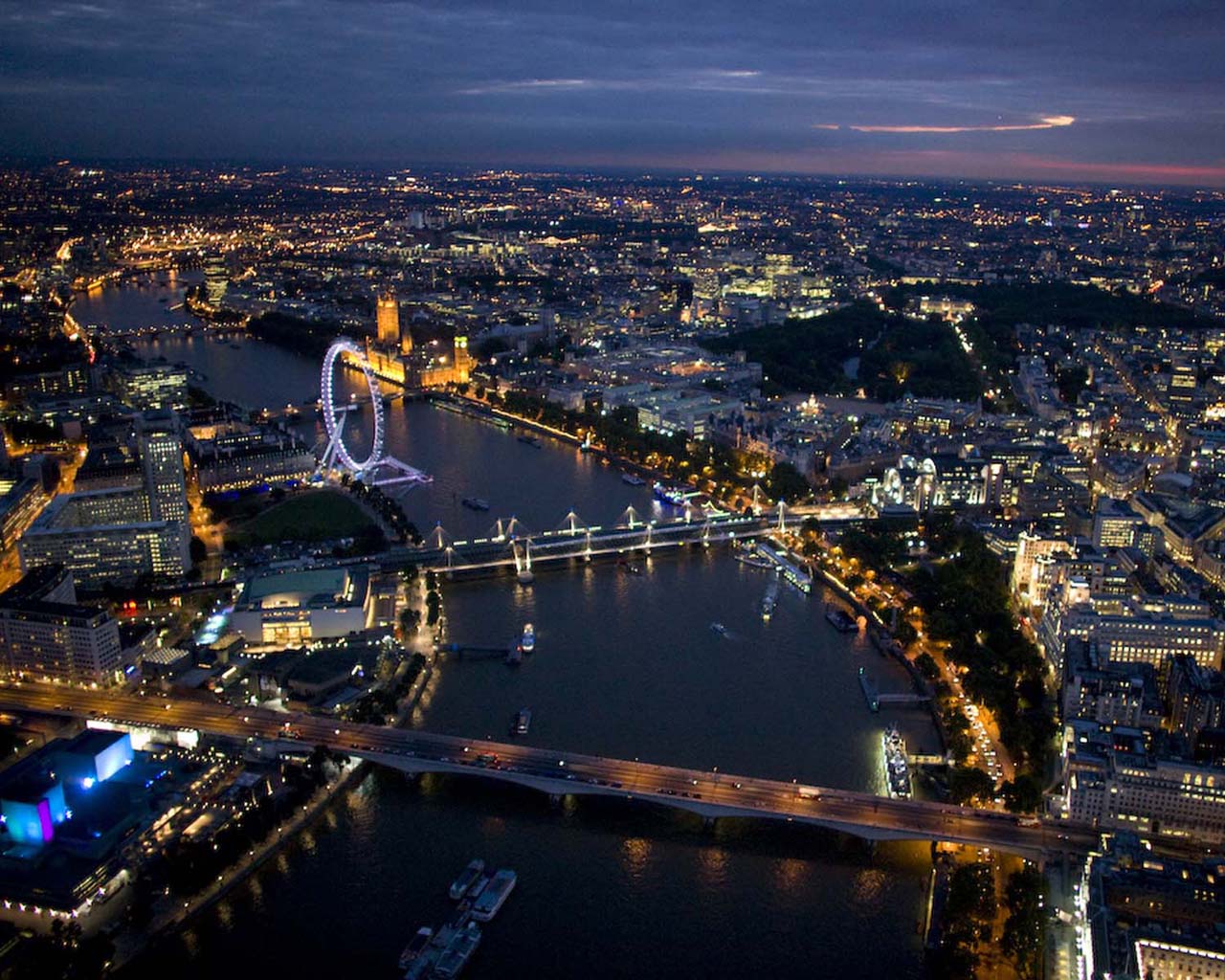 The River Thames Widescreen Wallpapers - London City At Night - HD Wallpaper 
