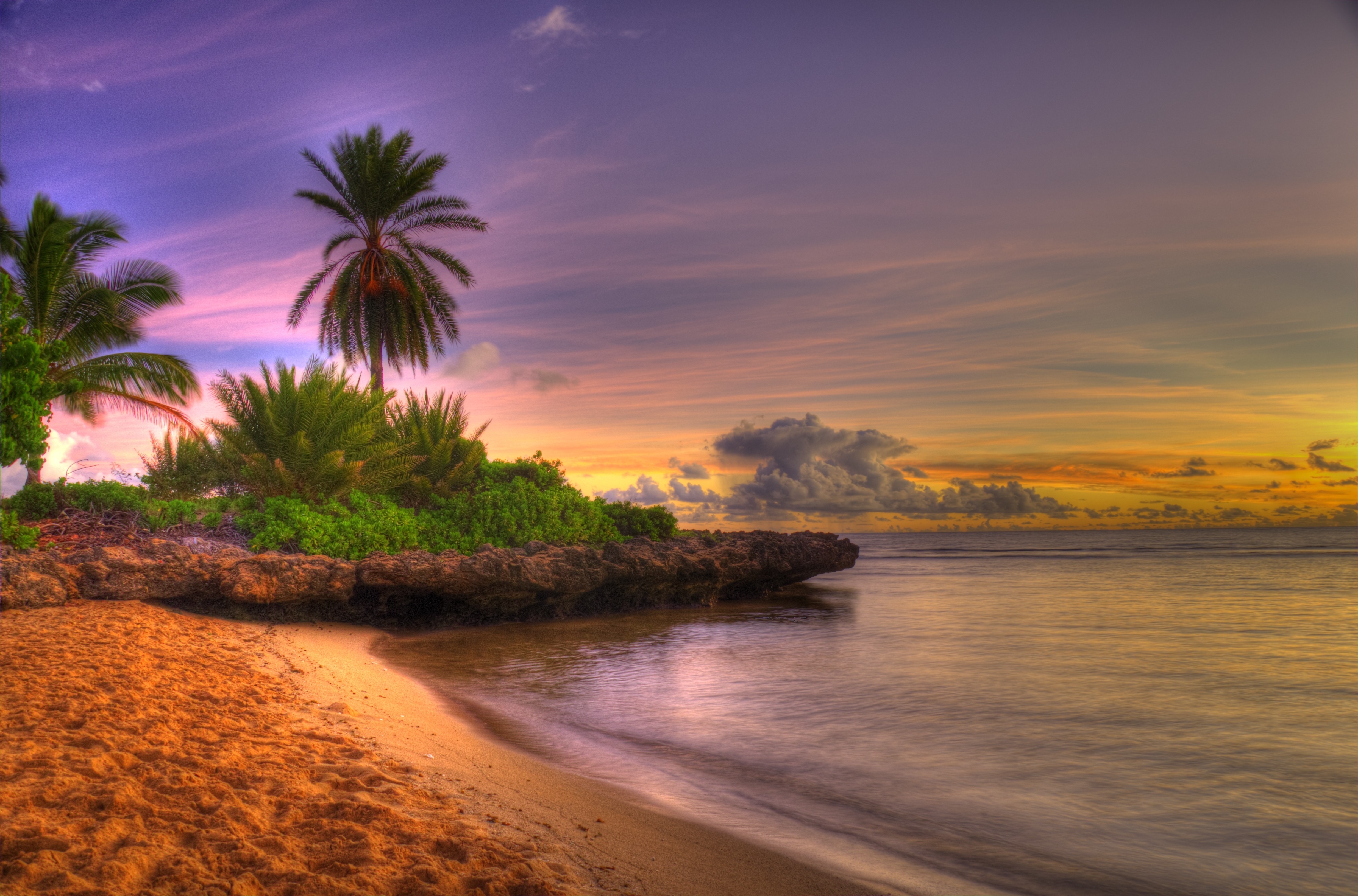 Sunset Beach Desktop Backgrounds - HD Wallpaper 