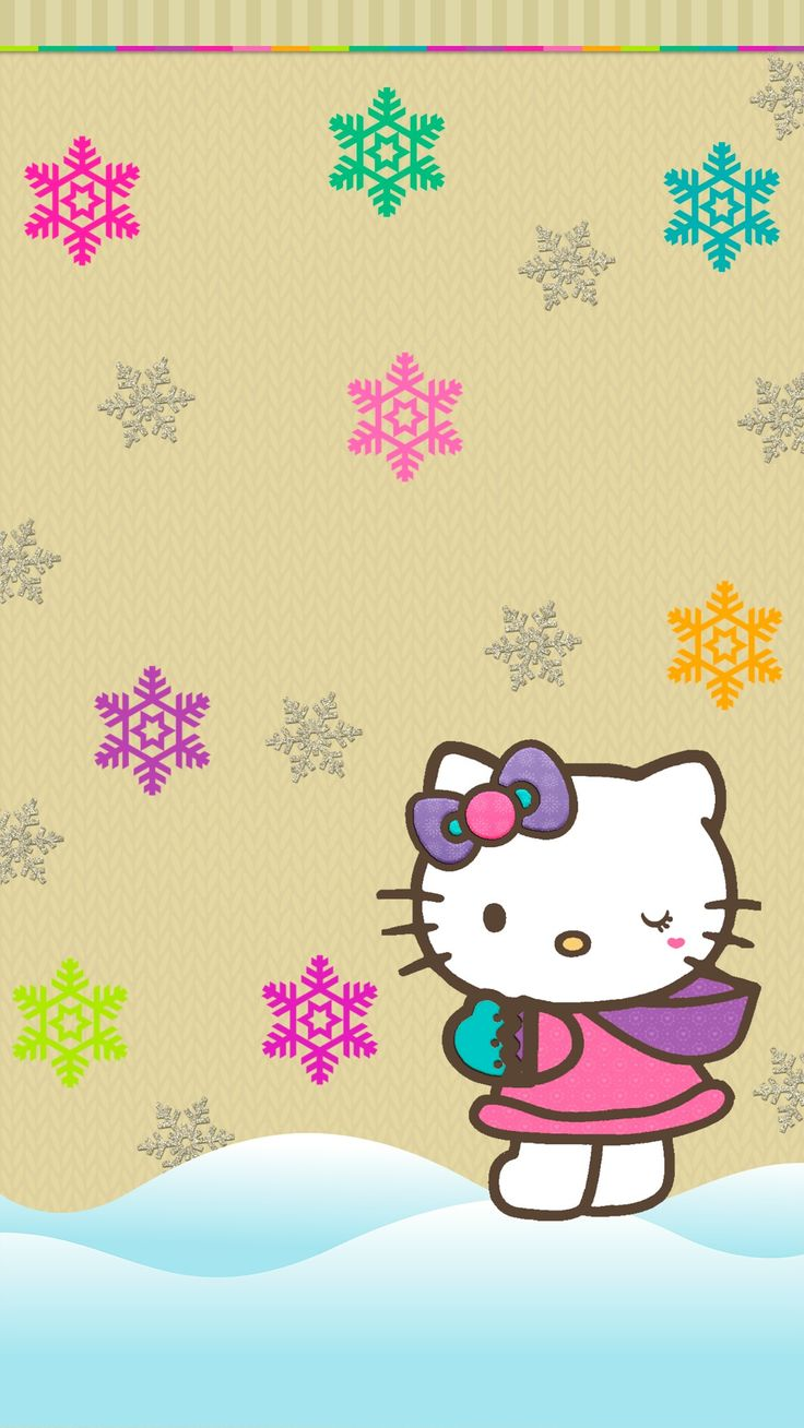 Hello Kitty Background Christmas - HD Wallpaper 