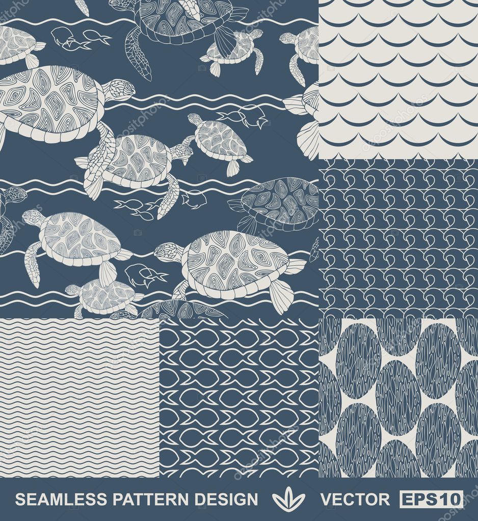 Ocean Themed Patterns - HD Wallpaper 