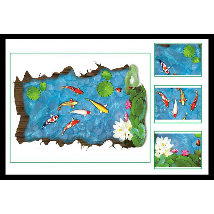 Background Biru Kolam Ikan - HD Wallpaper 