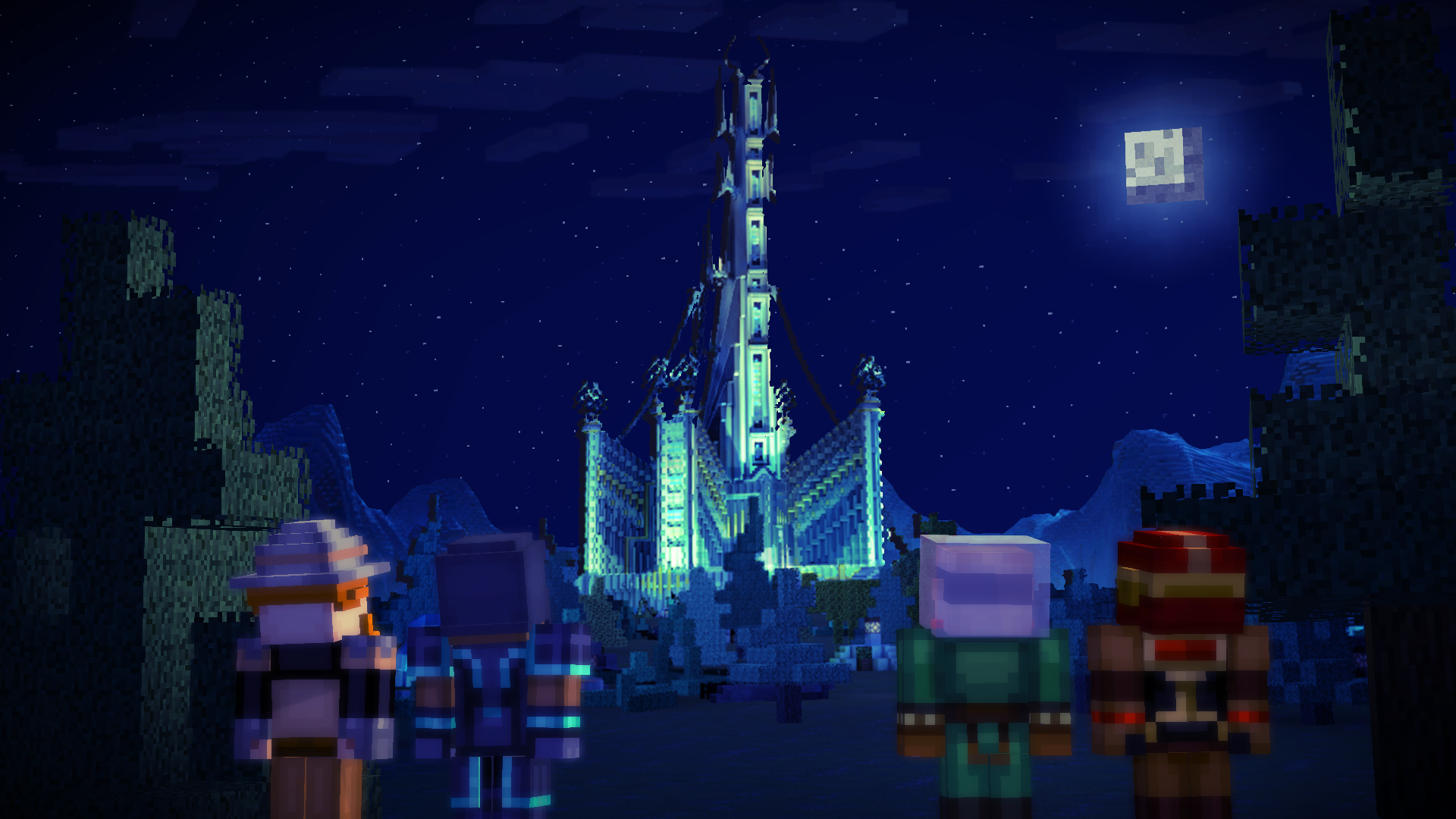 Minecraft Story Mode Tower - HD Wallpaper 