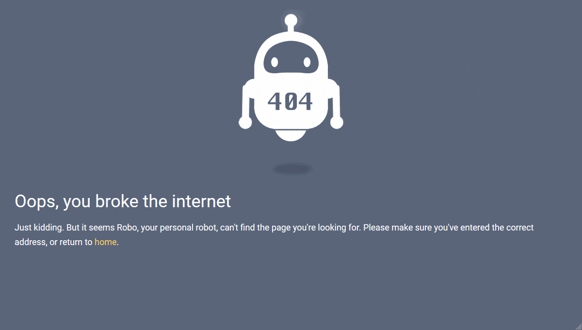 Robo 404 Page - 404 Error Page Gif - HD Wallpaper 