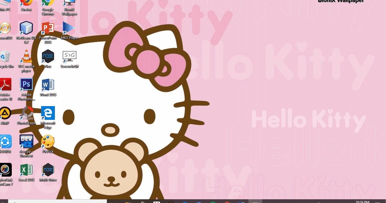 Cara Membuat Wallpaper Bergerak Di Laptop / Pc - Hello Kitty - HD Wallpaper 
