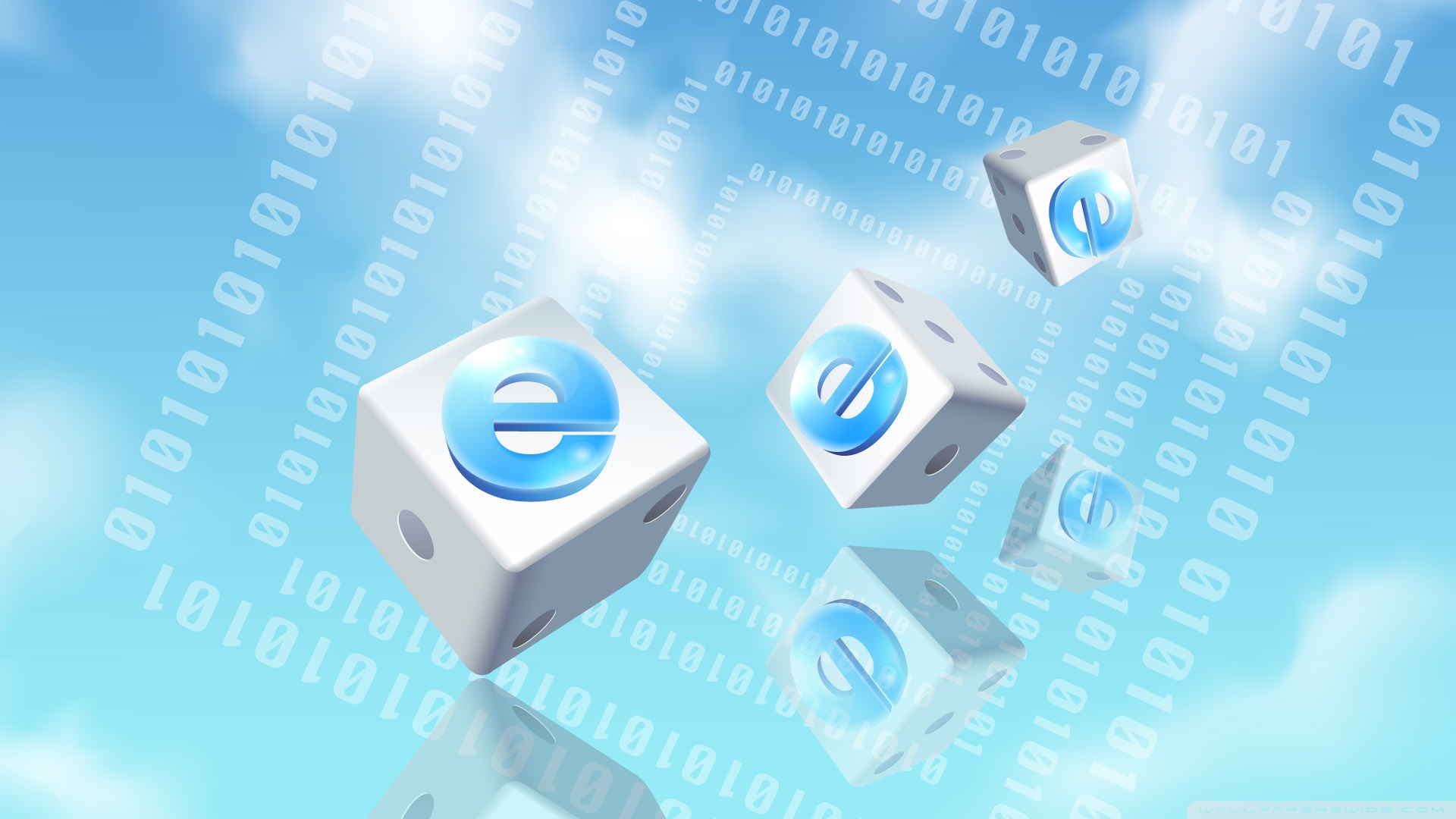 Dice Internet Explorer Blue Wallpaper - Hd Internet Backgrounds - HD Wallpaper 