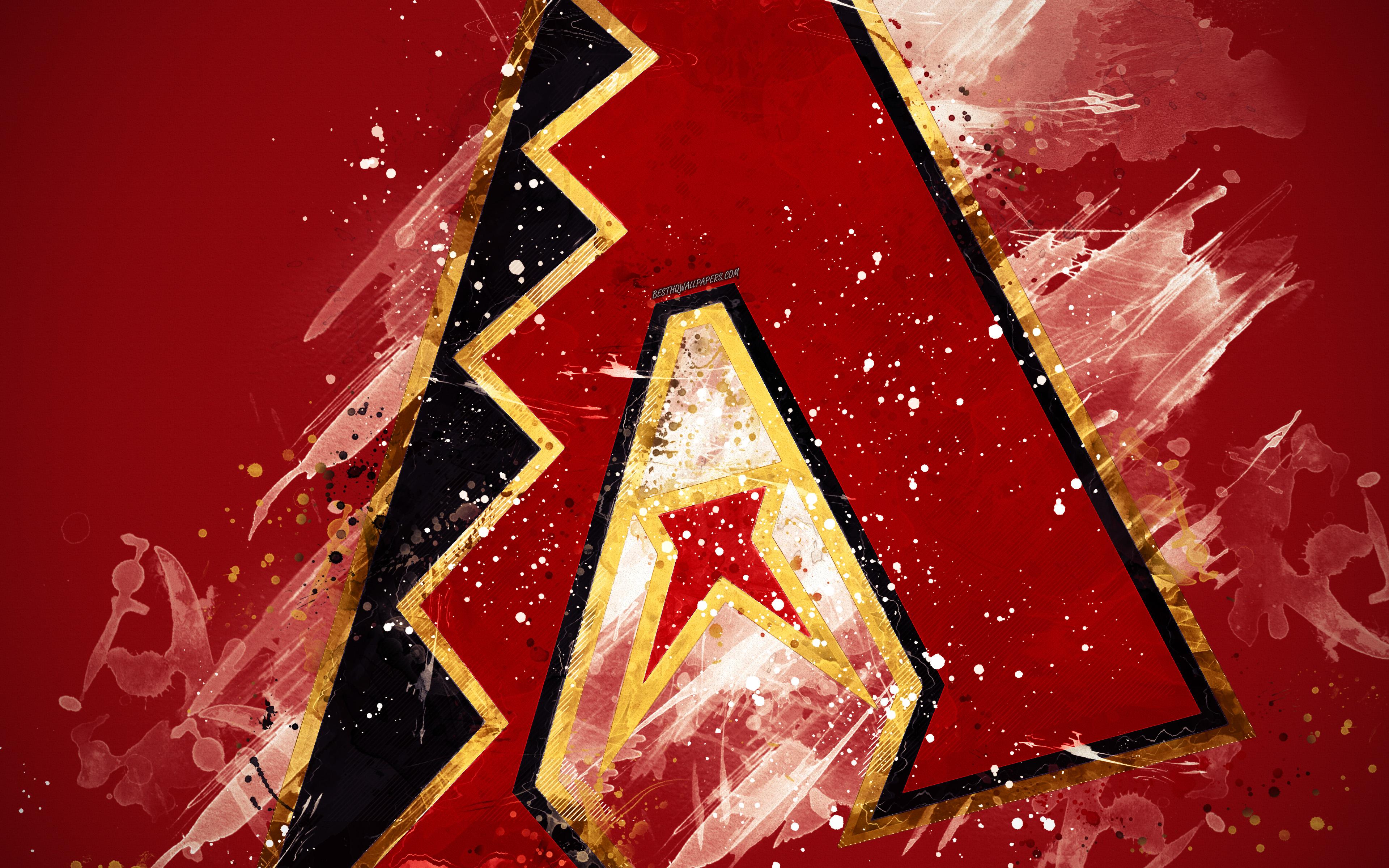 Arizona Diamondbacks, 4k, Grunge Art, Logo, American - Arizona Diamondbacks Background - HD Wallpaper 