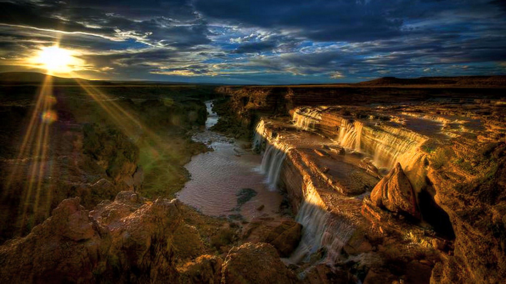 Free Download Waterfall Background Id - Arizona 1080p - HD Wallpaper 