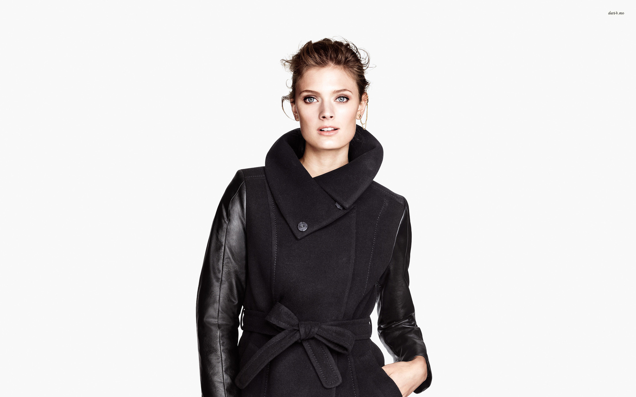 Plaszcz H&m Ze Skórzanymi Rekawami - HD Wallpaper 