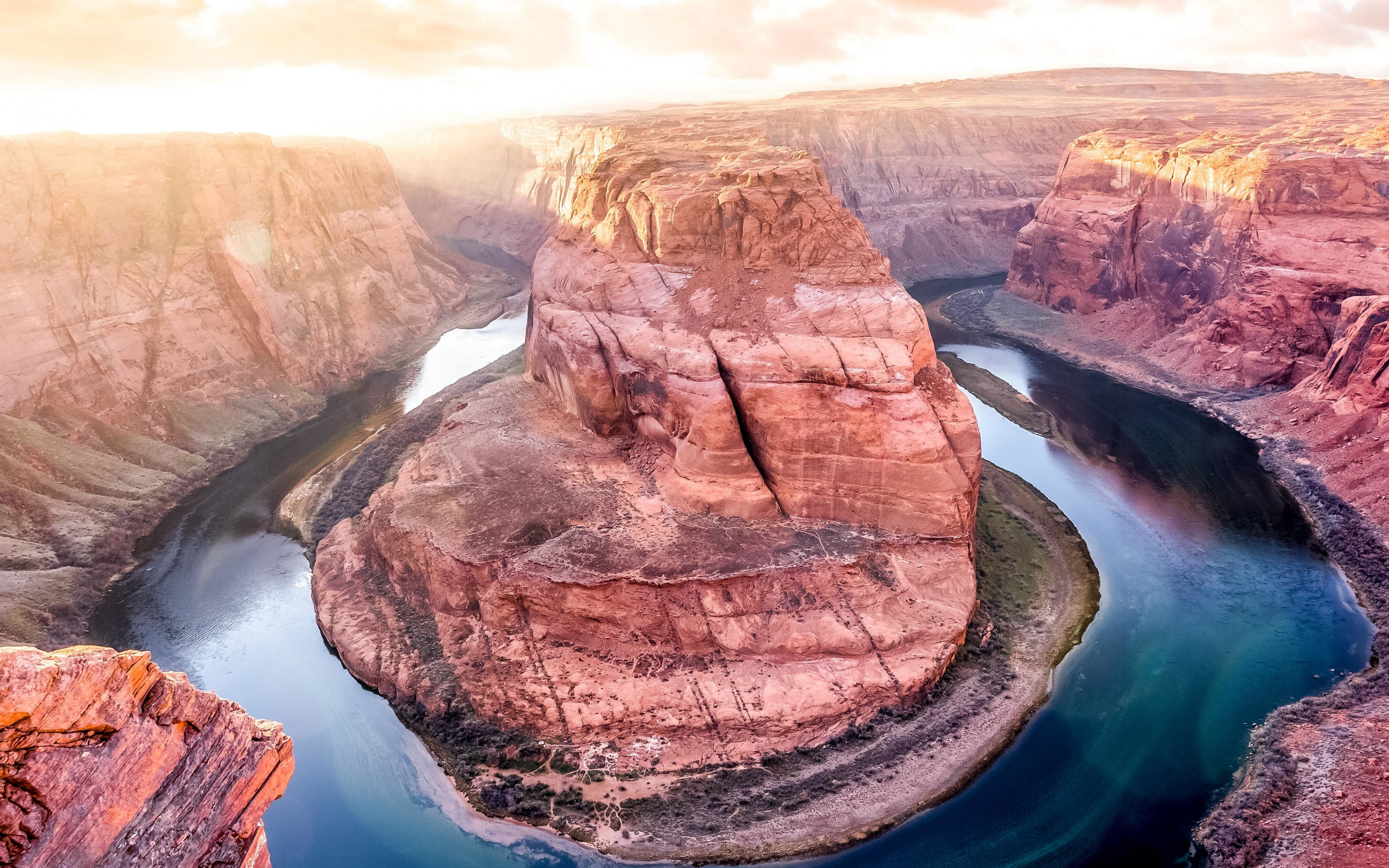 Horseshoe Bend, River, Nature, Landscape, Arizona, - Horseshoe Bend - HD Wallpaper 