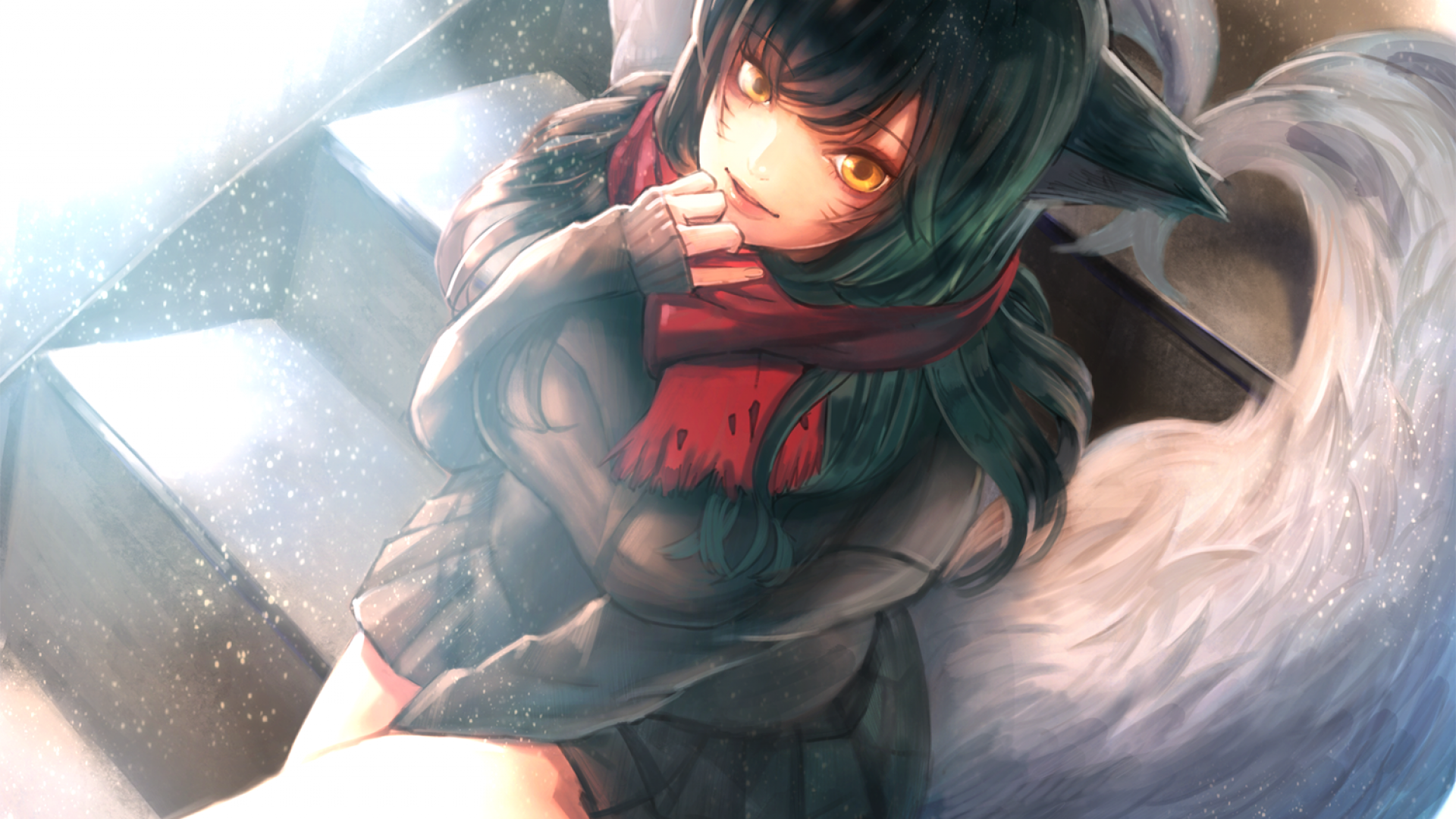 Ahri, Anime Style, League Of Legends, Lol, Fox - Anime Style Ahri Anime Lol - HD Wallpaper 