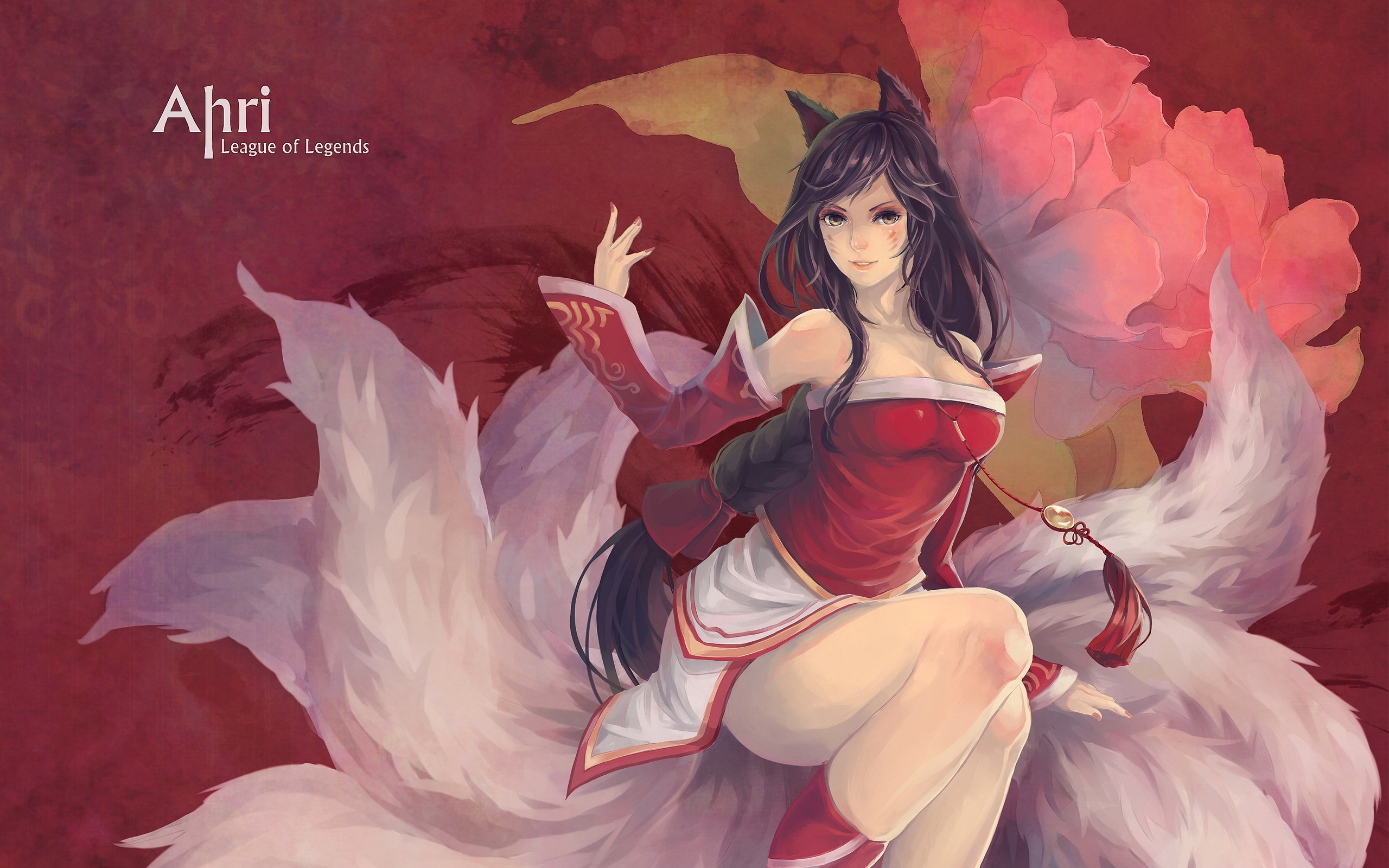 Women League Of Legends Ahri Game - HD Wallpaper 