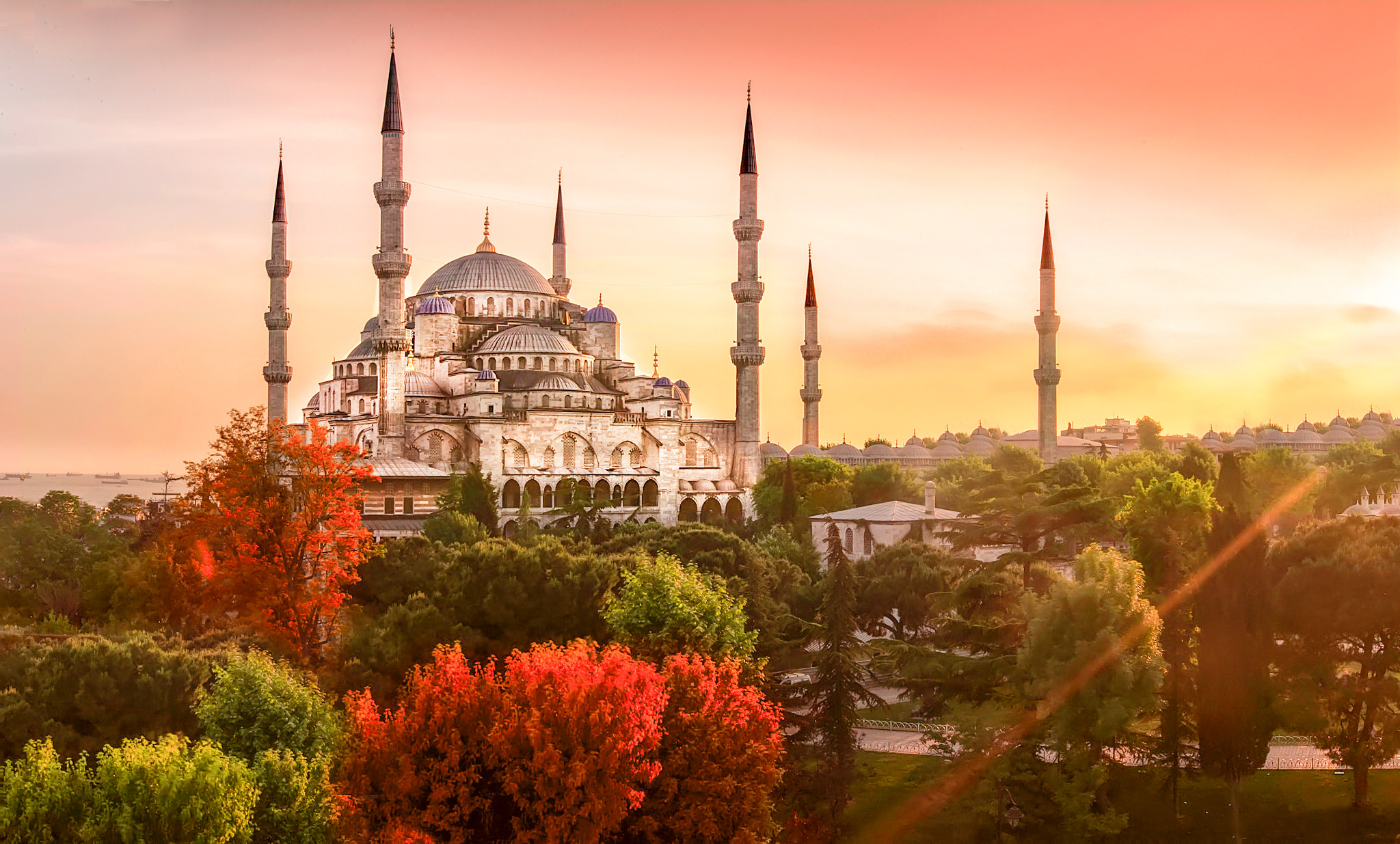 2048x1235, Blue Mosque Istanbul, Turkey 4k Wallpapers2 - Sultan Ahmed Mosque - HD Wallpaper 