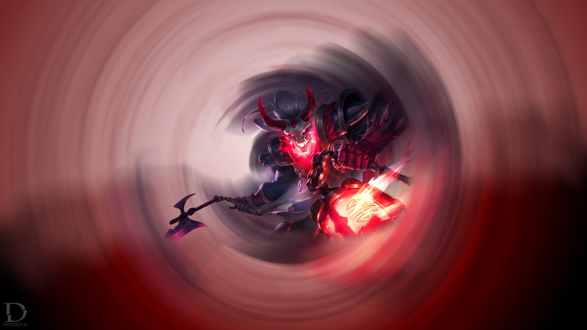 Blood Moon Thresh By Drazieth Hd Wallpaper Fan Art - Blood Moon Thresh Art - HD Wallpaper 