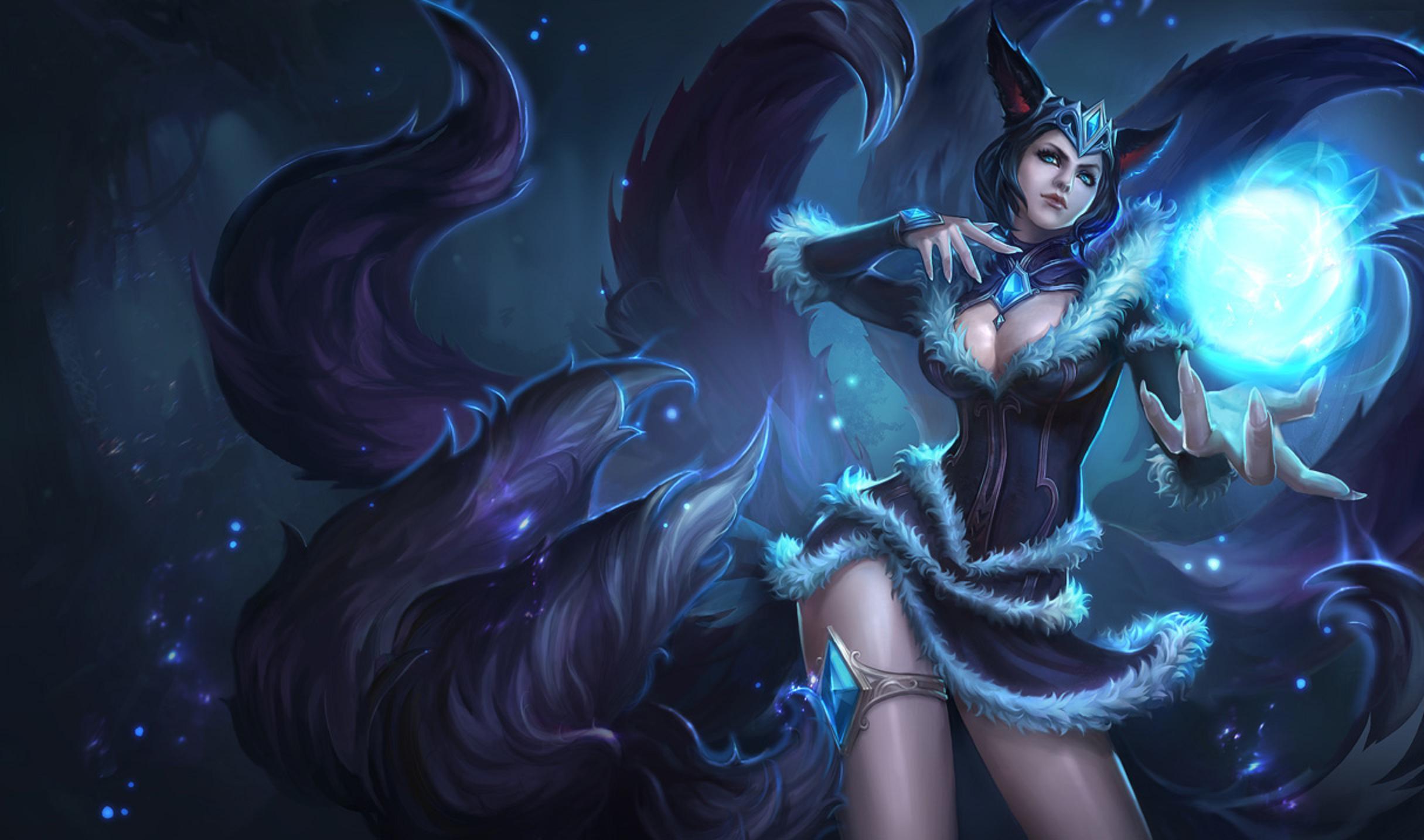 Ahri - Midnight Ahri Old Splash Art - HD Wallpaper 
