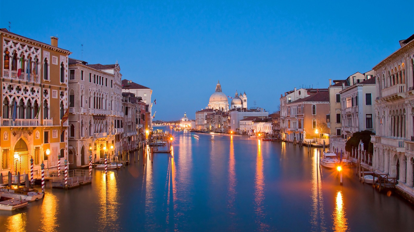 Europe River Night Lights-venice Italy Travel Hd Wallpaper2016 - Grand Canal - HD Wallpaper 