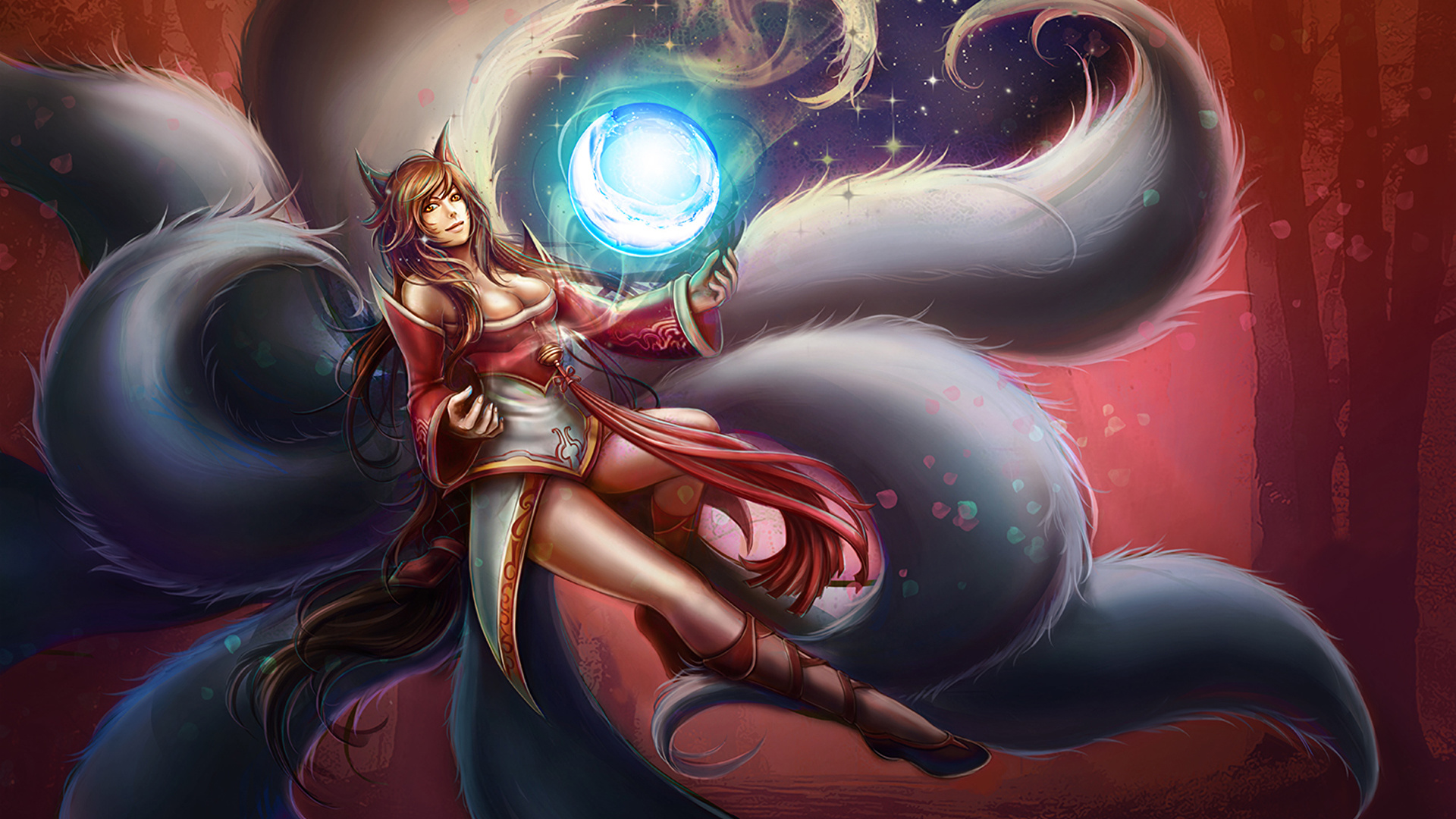 Fan Art League Of Legends Ahri And Leona - HD Wallpaper 