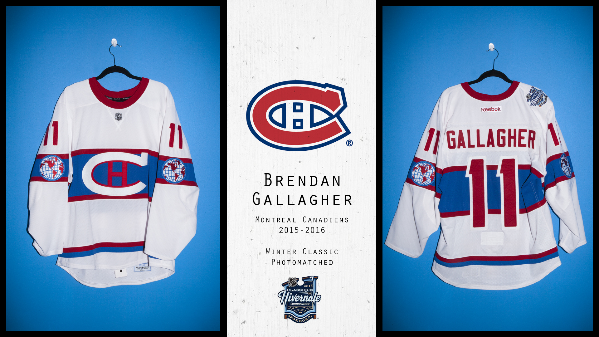 Gallagher Habs Wc - Montreal Canadiens 15 16 Classic Jersey - HD Wallpaper 