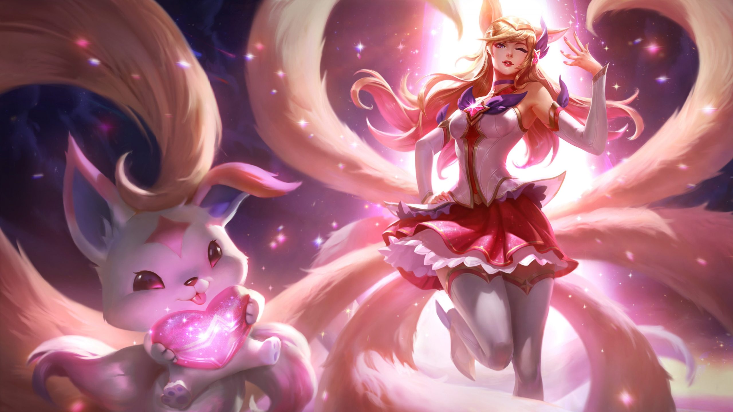 4k League Of Legends Wallpaper Ahri - HD Wallpaper 