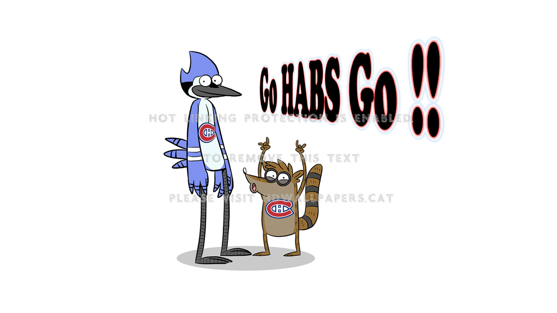 Regular Habs Show Montreal Canadiens Nhl - Mordecai And Rigby - HD Wallpaper 