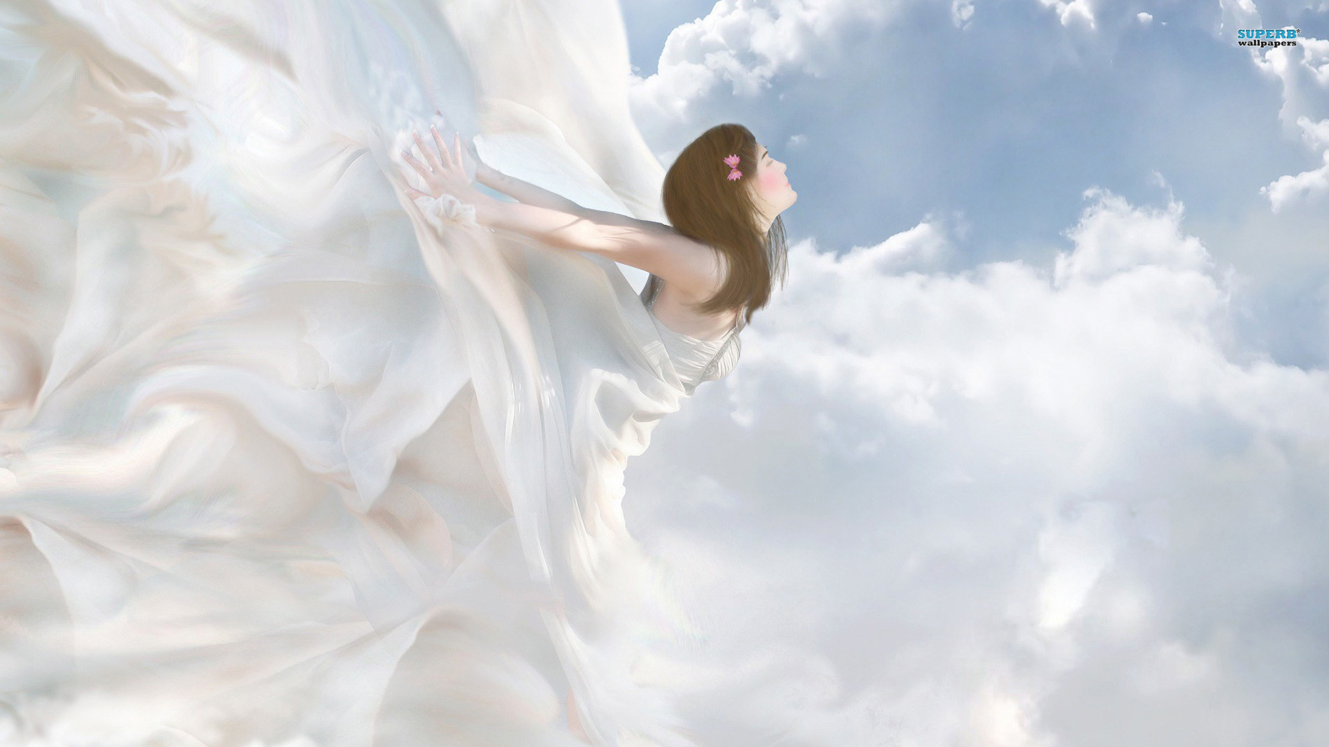 Wings Angel Wings Flying Girl - HD Wallpaper 