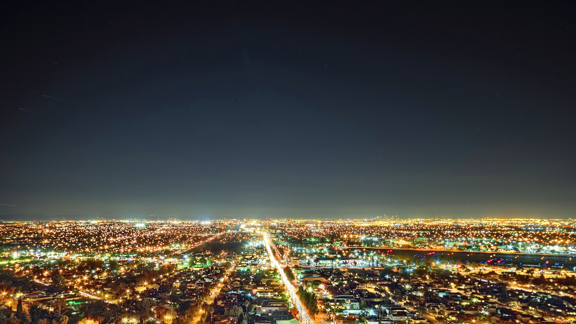 The South Bay Los Angeles Lights Night - Los Angeles - HD Wallpaper 