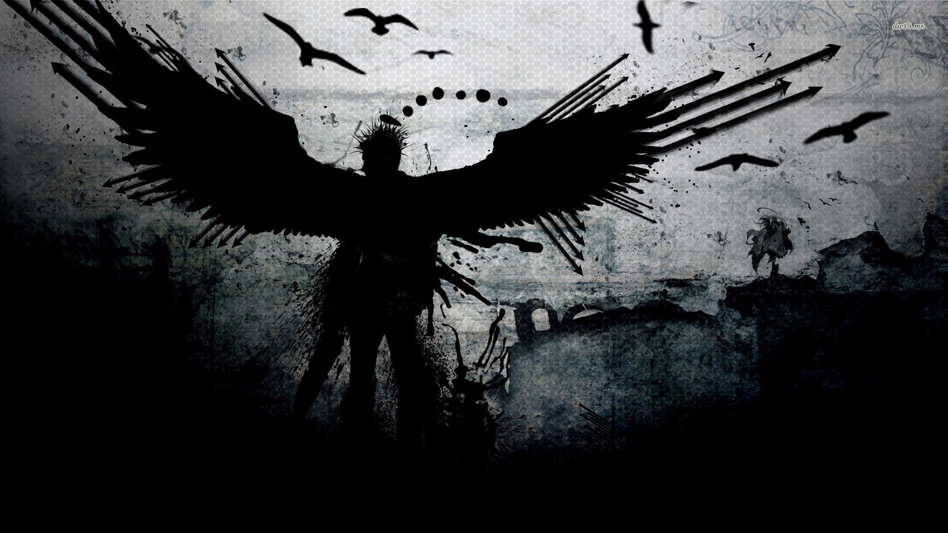 Black Wallpaper Angel - 1920x1080 Wallpaper - teahub.io