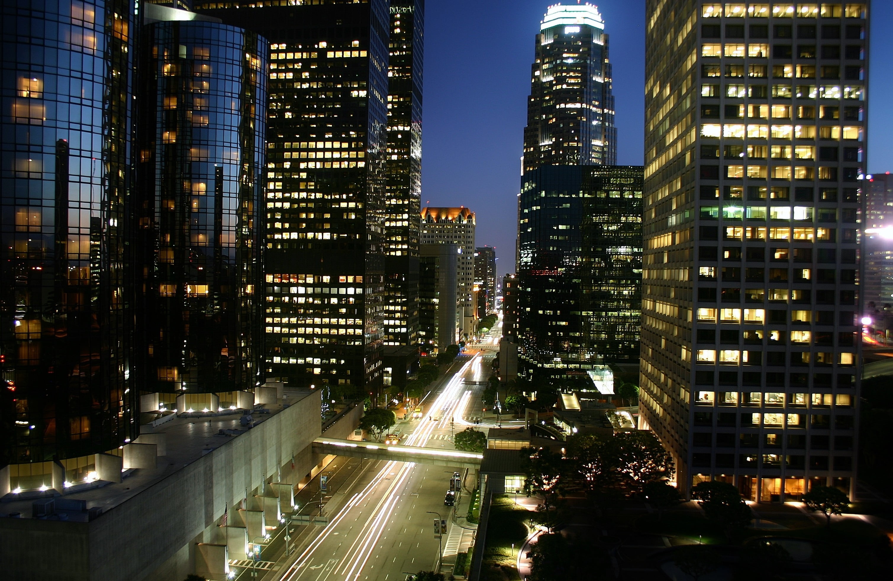 Los Angeles Night Wallpaper - HD Wallpaper 