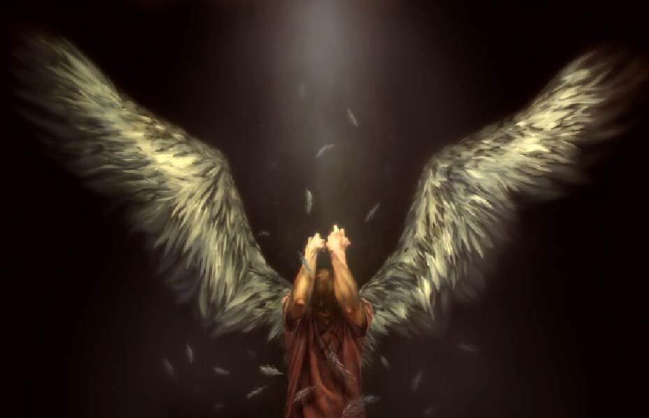 Angel Wallpaper - Boy With Angel Wings - HD Wallpaper 