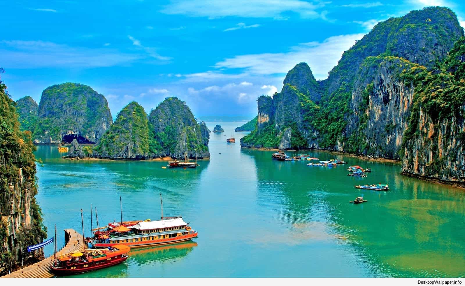 Desktop Scenery Wallpaper Px, - Halong Bay - HD Wallpaper 