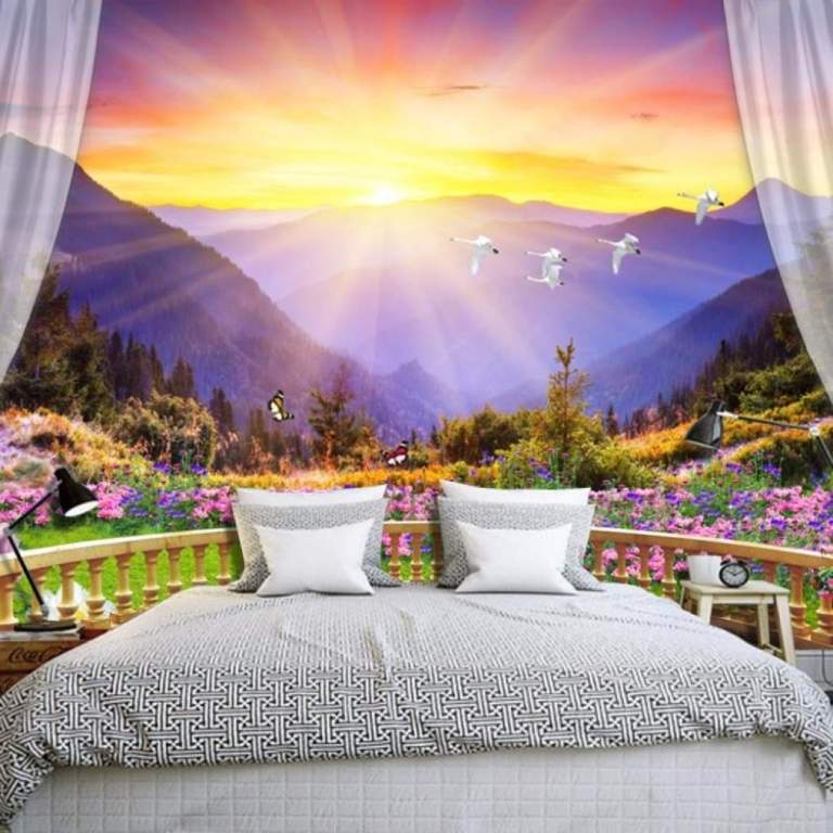 Birds & Trees 3d Wallpaper - Nature Bedroom - HD Wallpaper 