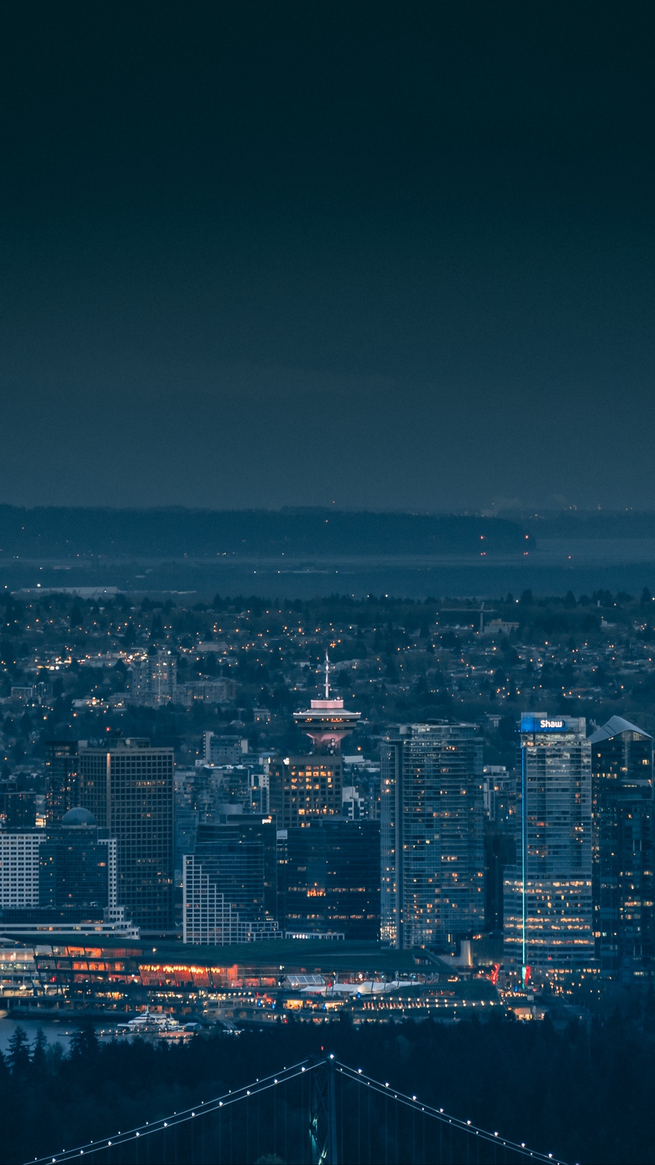 Wallpaper Metropolis, Night, Cityscape, Darkness, City - Vancouver - HD Wallpaper 