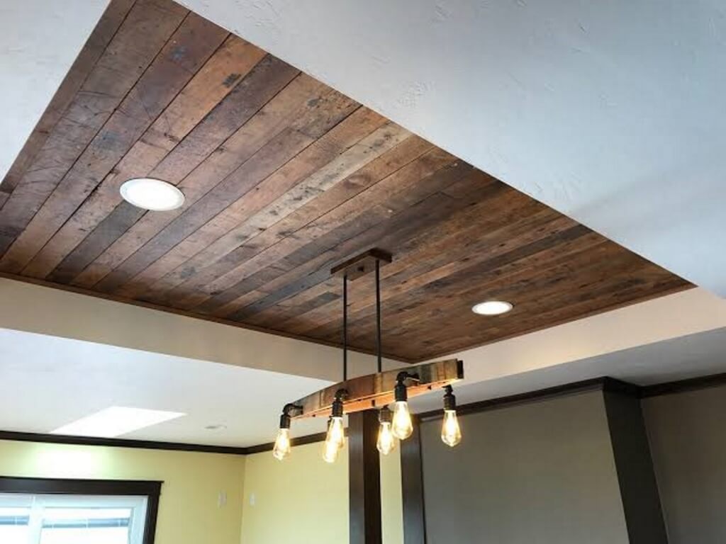 Wood Tray Ceiling Idea - Wood Beams In Tray Ceiling - HD Wallpaper 