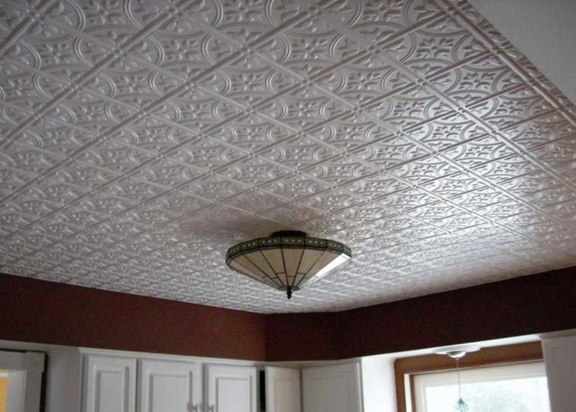 White Tin Ceiling Tiles Ideas Home, Tin Ceiling Tile Designs