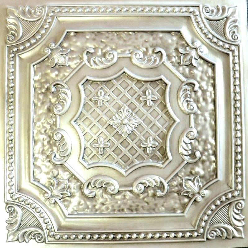 Faux Ceiling Tile Faux Ceiling Tiles Glue Up Tin Ceiling - Ornamental Ceiling Decorative Tiles - HD Wallpaper 