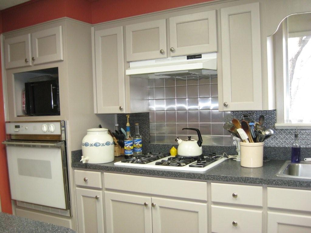 Faux Tin Backsplash De Leon Texas - Kitchen - HD Wallpaper 