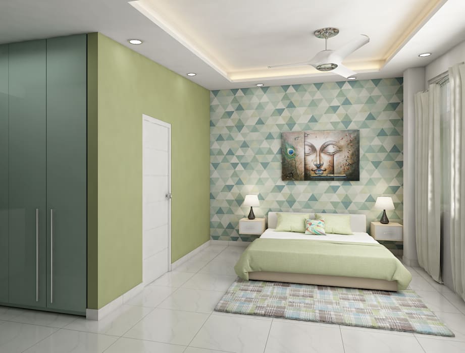 Bedroom Design With Minimal False Ceiling Design And - Basic Simple False Ceiling Designs For Bedroom - HD Wallpaper 