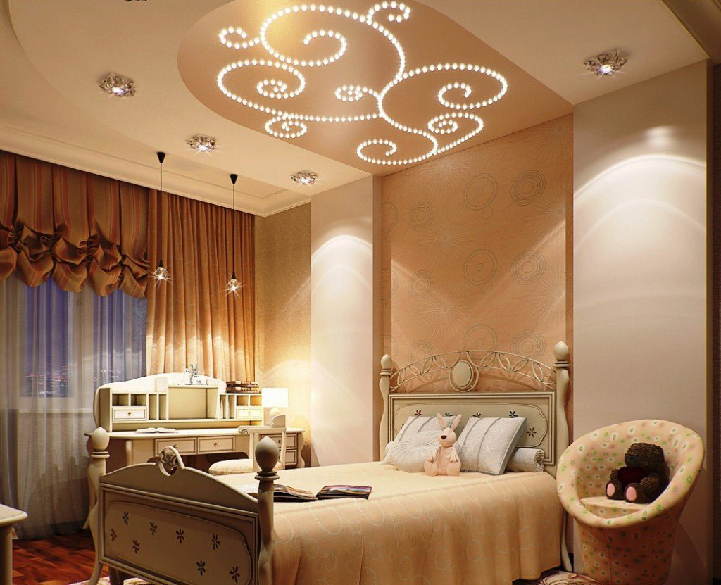 Best 50 Pop False Ceiling Designs For Bedroom - Натяжные Потолки Для Спальни - HD Wallpaper 