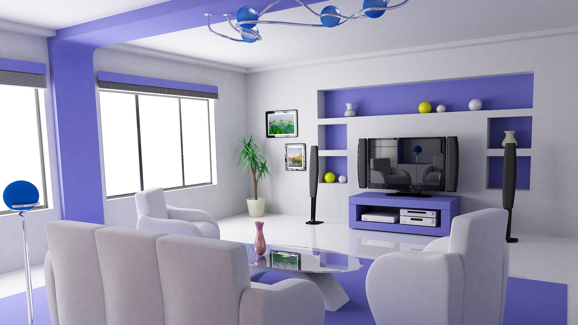 Three Color Combination For Living Room - HD Wallpaper 