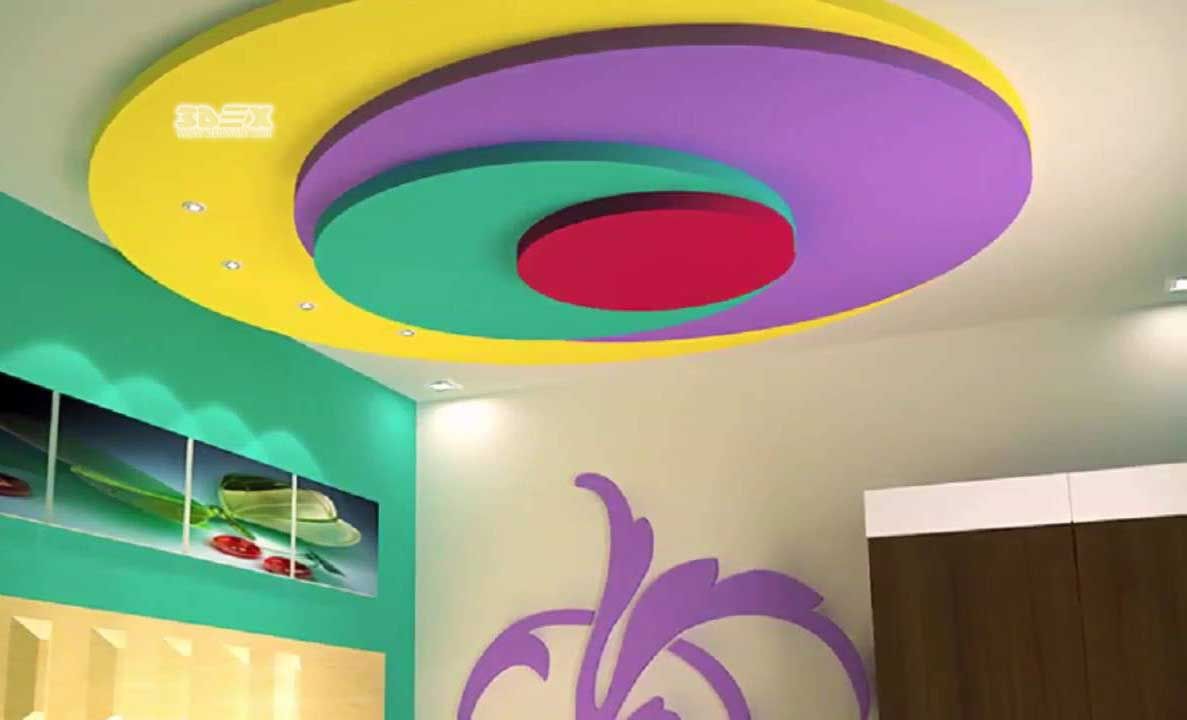 Ceiling Design In Colour - HD Wallpaper 