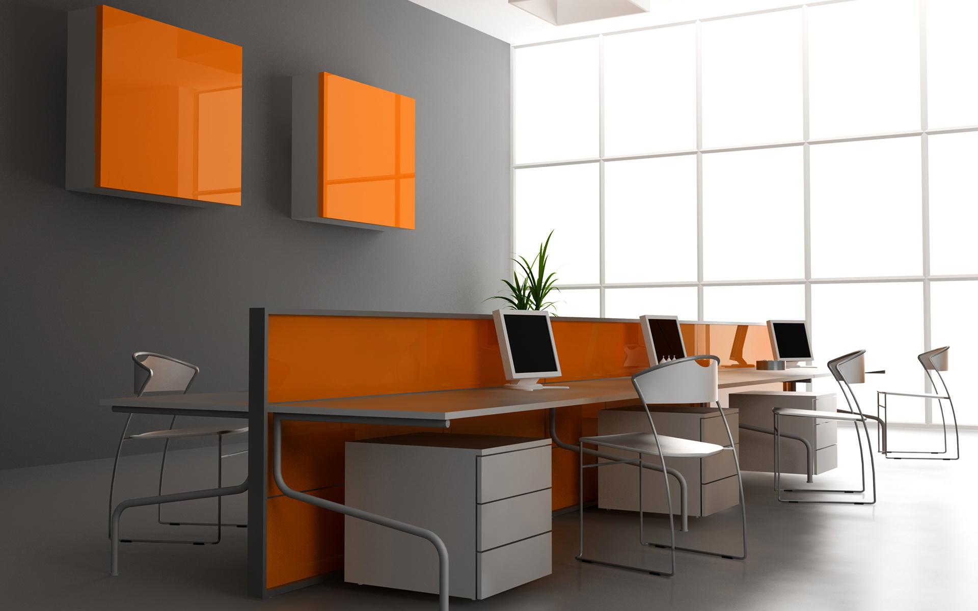 Wallpapers For Office Interiors - Modern Office Wall Color - HD Wallpaper 