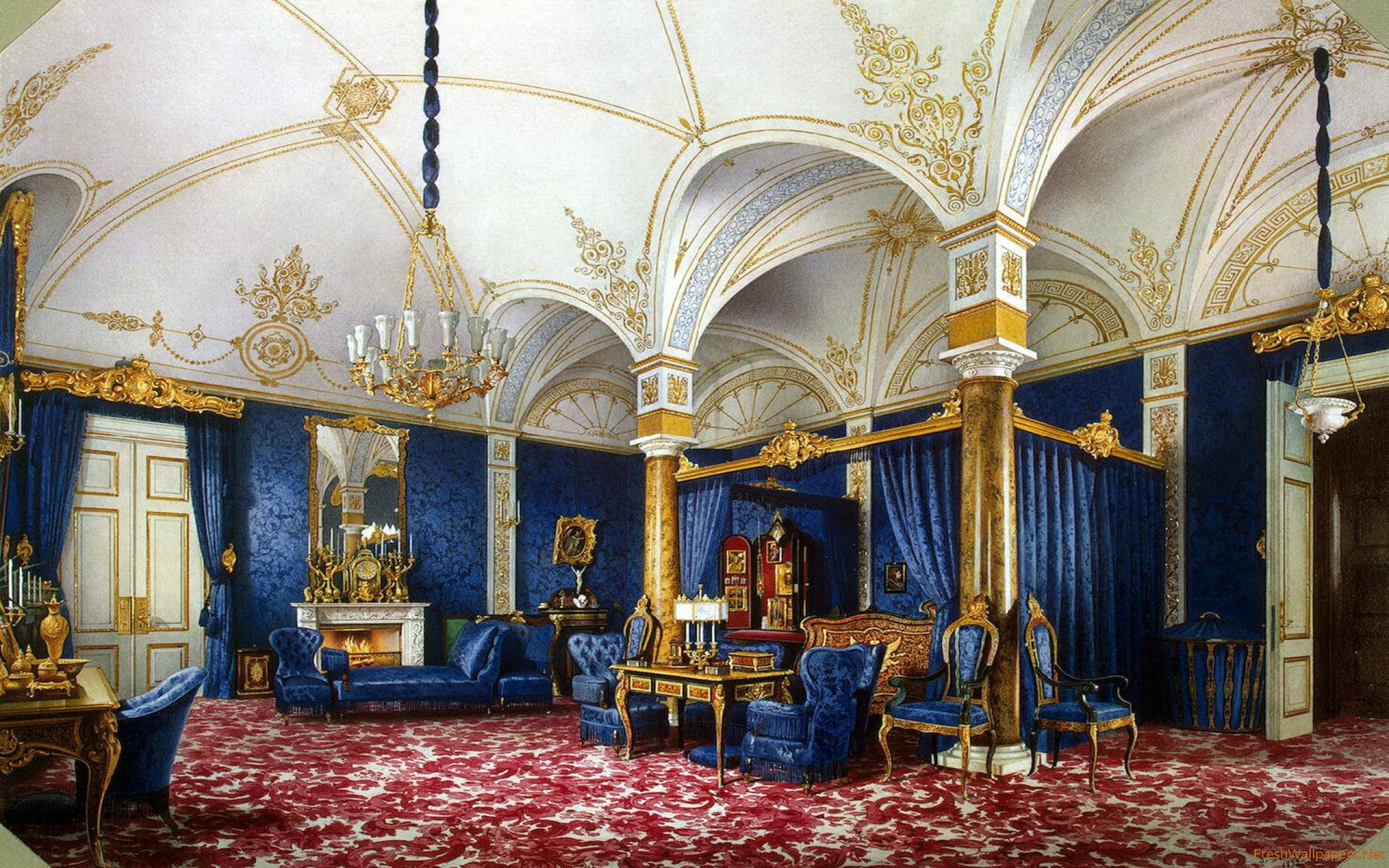 Winter Palace Bedroom - HD Wallpaper 