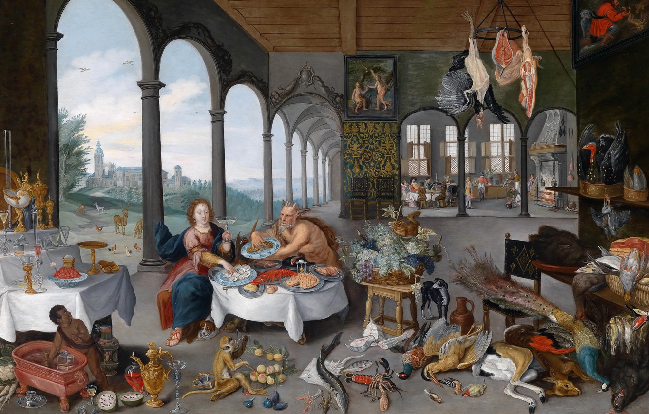 Photo Wallpaper Picture, Genre, Jan Brueghel The Younger, - Jan Brueghel The Younger Allegory Of The Senses - HD Wallpaper 