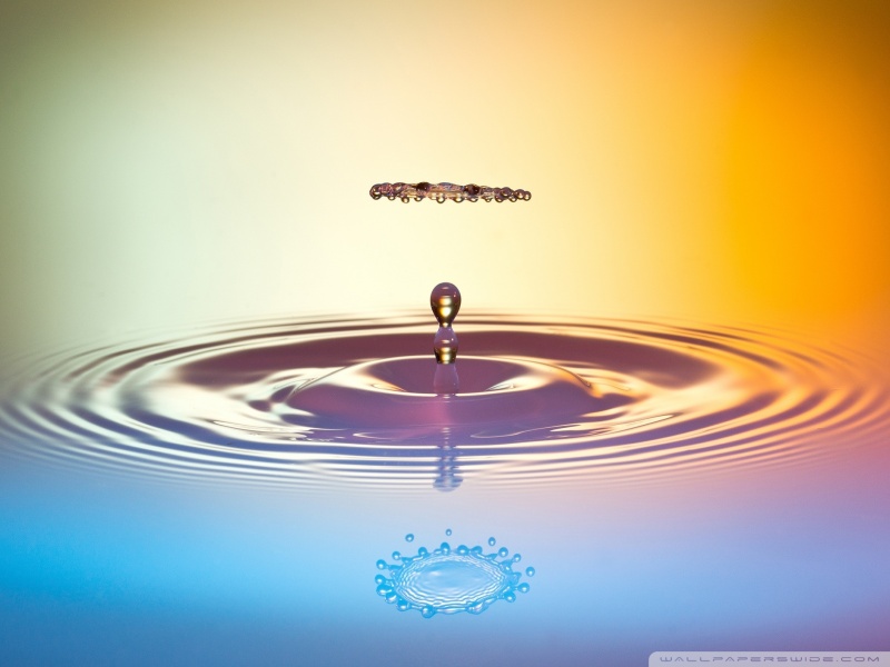 Water Drop Before Touching Surface - HD Wallpaper 