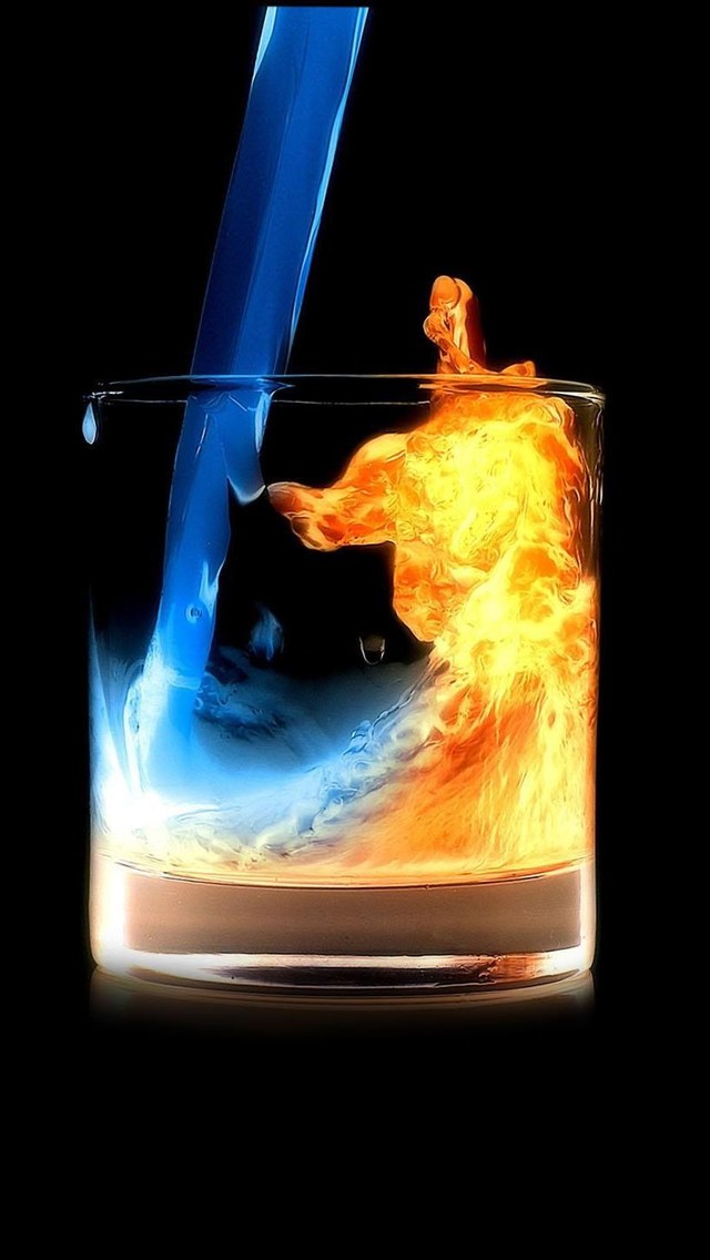 Hd Fire And Water - HD Wallpaper 