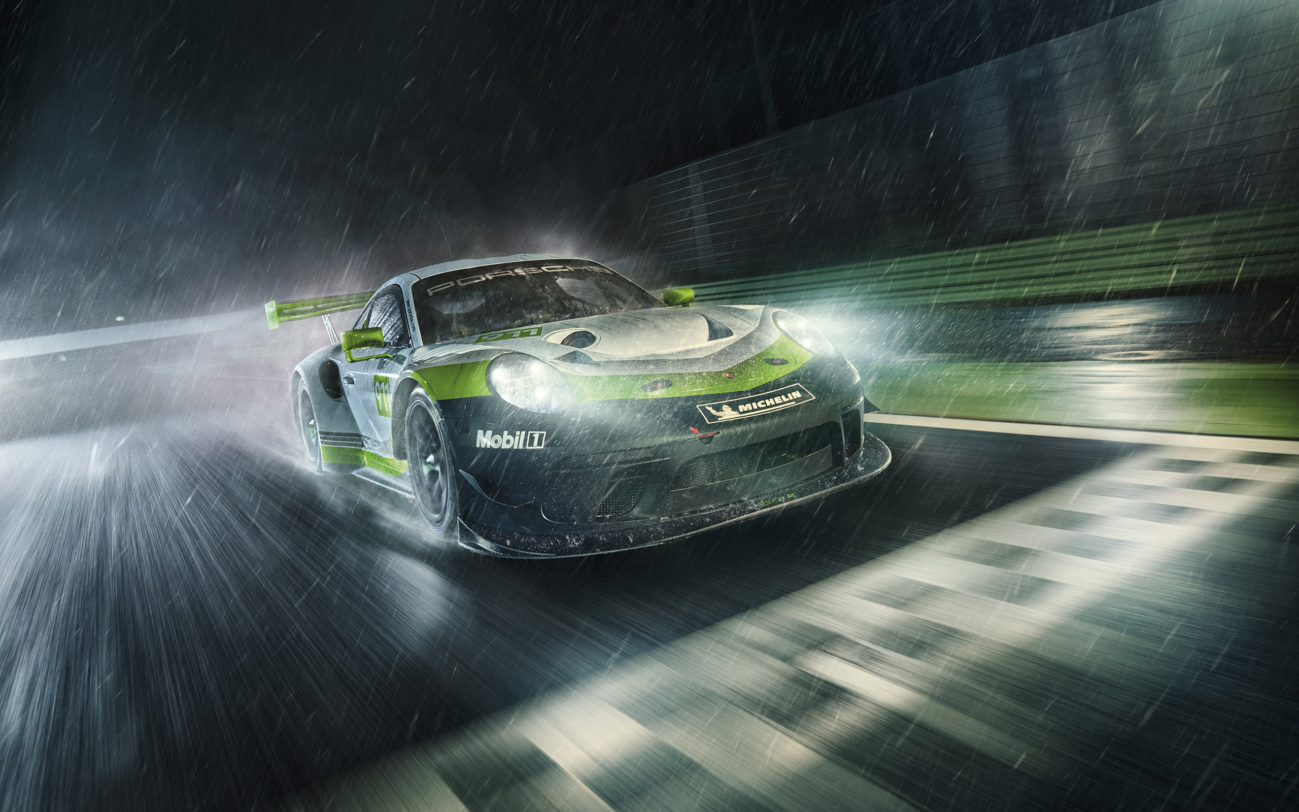 Porsche 911 Gt3 R, 2019, Front View, Racing Car, Exterior, - Porsche 911 Gt3 R 2019 - HD Wallpaper 