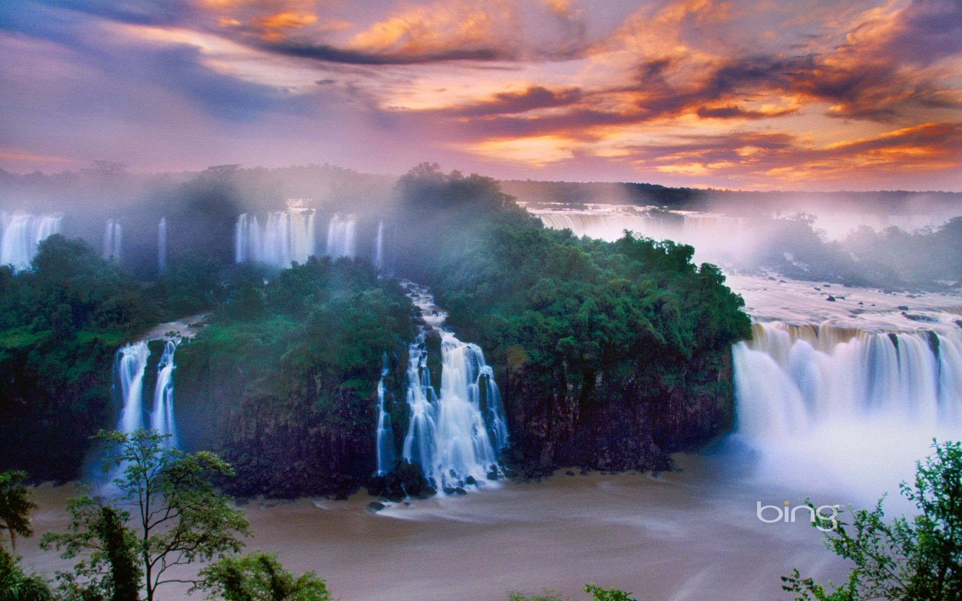 1920x1200, 1920 Ã 1200 In Bing Wallpaper Of The Day - Iguazu Falls - HD Wallpaper 
