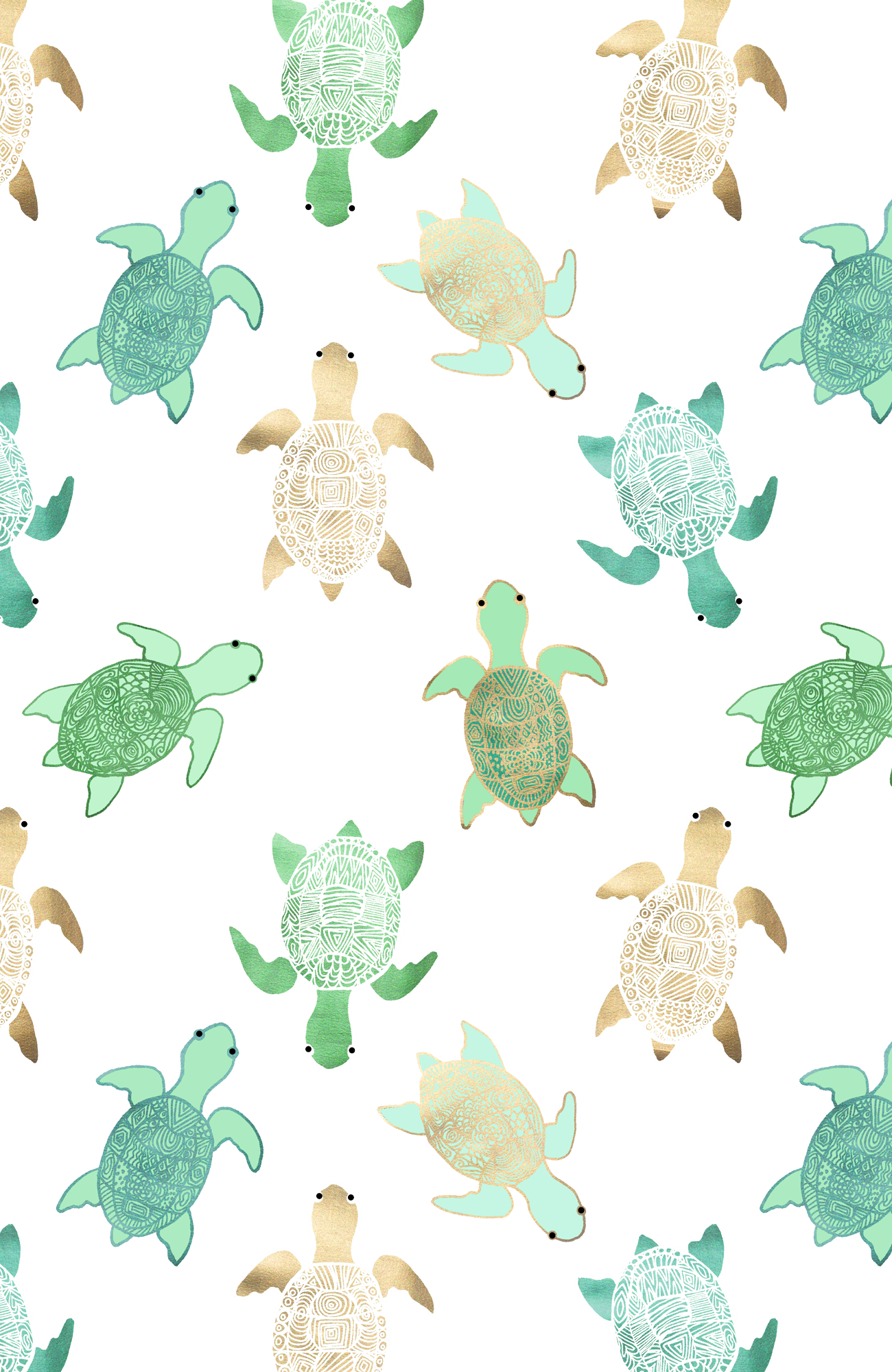 Cute Turtle Iphone Background - HD Wallpaper 